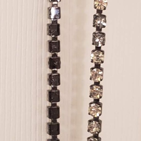 Vintage Rhinestone Belt Silver Diamond main image 6